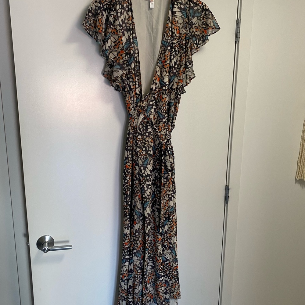 Anthropologie Wrap Dress - Butterfly pattern - Small